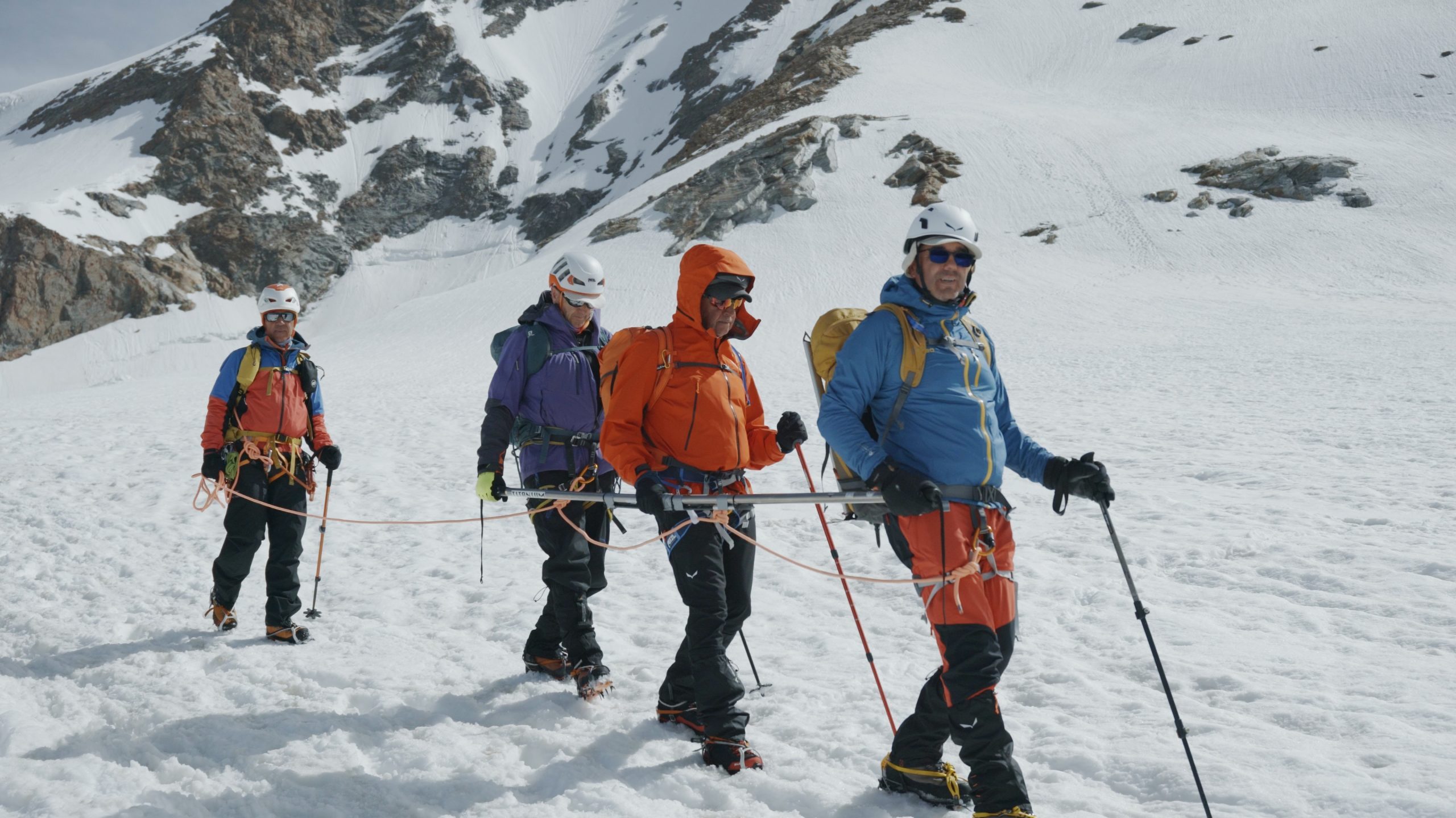 Cordada Sergio, Dani, Kike i Jordi baixant del Monte Rosa