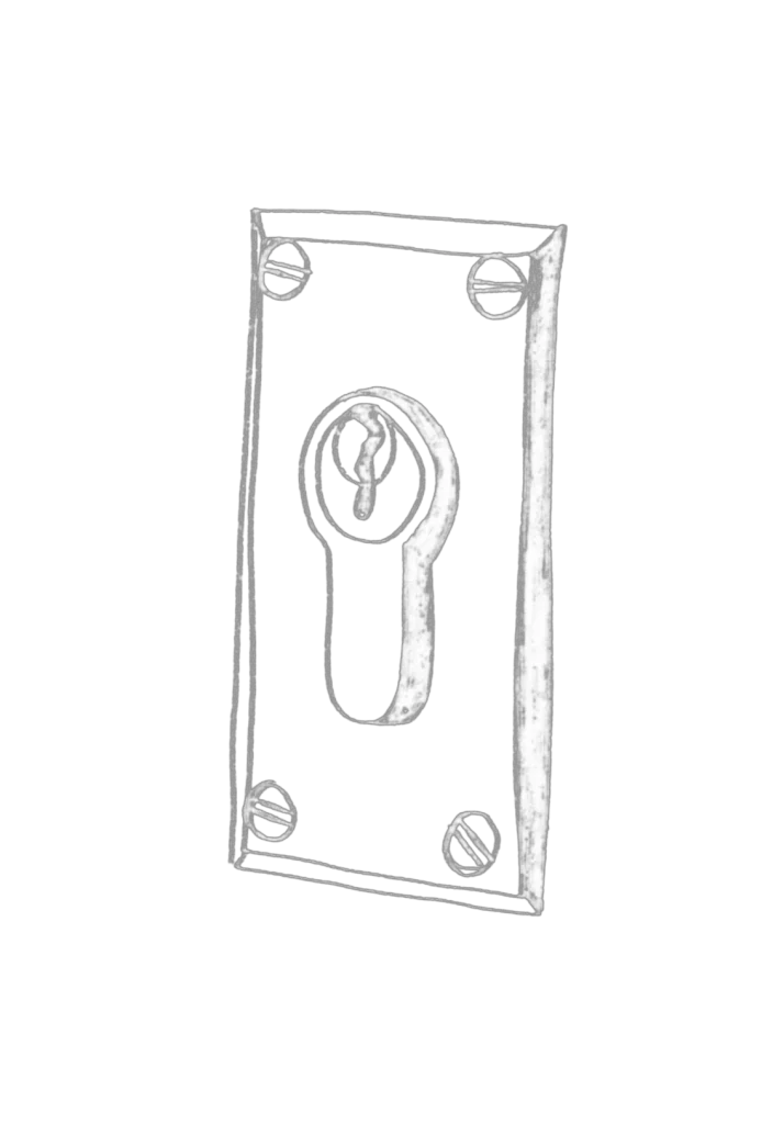 Grafisme del paño de una puerta. Grafismo d'INVISIBLES una webserie de justicia social